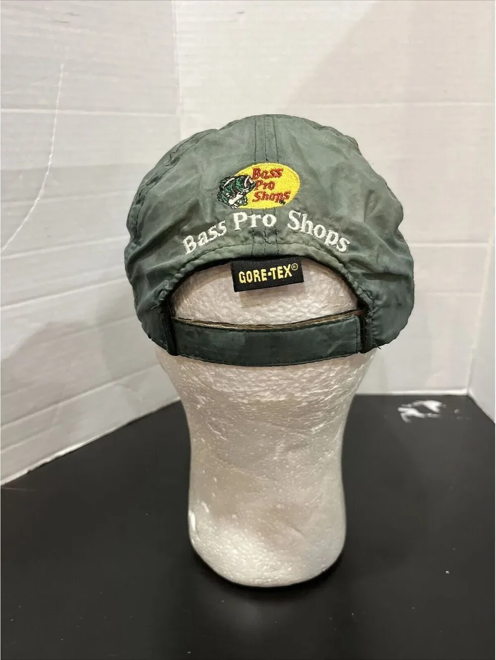 Bass Pro Shops Gore Tex Faded Green Baseball Cap Largemouth Bass